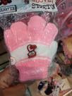 Luva infantil rosa com listras brancas Beartex Luva infantil rosa com listras brancas Beartex