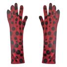 Luva Ladybug Vermelha com Bolinhas Pretas Longa - 40cm