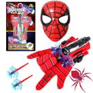 Luva Lança Teia Homem Aranha Brinquedo Com Mascara