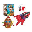 Luva Lança Teia Homem Aranha + Jogo Pula Pirata Barril do Pirata Brinquedo