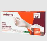 Luva latex com pó cor natural tam m com 100un vabene