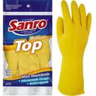 Luva latex forrada amarela sanro - m