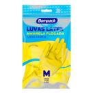Luva Látex Limpeza Multiuso Flocada Flexível Antiderrapante