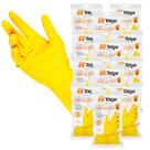 Luva Latex Limpeza Multiuso Reutilizável Amarela 12 Pares