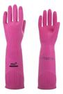 Luva Látex Rosa Limpeza Cozinha Serviço Antiderrapante Resistente P