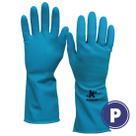 Luva Latex Super Silver T07 P Azul Kalipso
