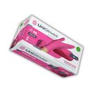 Luva Látex Unigloves Com Pó Rosa Neon 100 Unidades - P