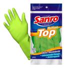 Luva Latex Verde Sanro Top Multiuso Forrada Pequena