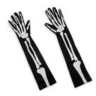 Luva Longa De Esqueleto Caveira Fantasia Festa Halloween Cosplay