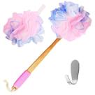 Luva Loofah Back Scrubber com fibra de carvão vegetal de bambu rosa