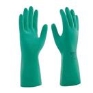 Luva malha Emborrachada Nitrílica Flocada - 8 Pol - Tamanho M - Verde - Worker