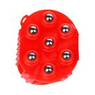 Luva Massageadora Corporal De Silicone Com 7 Bolas 360 graus Ferramenta Rotativa Portátil Para Alívio