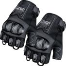 Luva Meio Dedo X11 Blackout 2 Masculina Preta Motoqueiro Moto Motociclista Tamanho:3G
