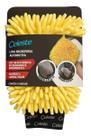 Luva Microfibra Para Lavar, Polir, Amarelo e Cinza