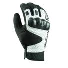 Luva Motociclista Asw Couro Street Carbon Preto Branco Moto Luva Motociclista Asw Couro Street Carbon Preto Branco Moto