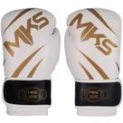 Luva Muay Thai Boxe Kickboxing New Champion Branco/Dourado - Mks Combat