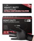 Luva NEOTRIL Heavy Duty Preta de Nitrila 100 Unidades M Luva NEOTRIL Heavy Duty Preta de Nitrila 100 Unidades M