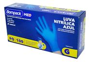 luva nitrílica azul