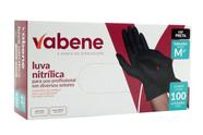Luva nitrilica descartavel preta 100un ca 47623 vabene