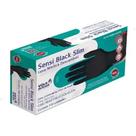 Luva nitrílica descartável sensi black slim g sem pó c/100 unidades volk