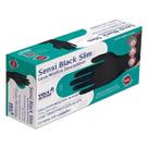Luva Nitrilica Preta Sensi Black Descartavel 100 Unidades Volk Higienico Barbeiro Tatuador Ambidestro
