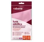 Luva nitrilica rosa tam m pacote com 12un vabene