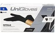 Luva para procedimento Não Cirúrgico Preta sem pó - NITRILO Unigloves Premium Quality Black
