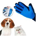 Luva Pet Banho e Massagem Bom Amigo S5056 Removedor de Pelos Silicone Escova para Cães e Gatos