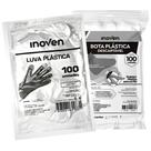 Luva plastica descartavel kit com 10 pct com 100 und (1000)