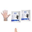 Luva Plástica Descartável Transparente Resistente 100u kit 3