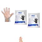 Luva Plástica Descartável Transparente Resistente 100u kit 3