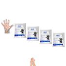 Luva Plástica Descartável Transparente Resistente 100u kit 5