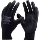 Luva Poliester Imbat Pu Preto 09 - Kit C/12 PR Luva Poliester Imbat Pu Preto 09 - Kit C/12 PR