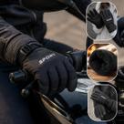 Luva Premium Térmica Antiderrapante Para Motoqueiro Com Forro Macio Por Dentro Motociclista Impermeavel Frio Inverno Motoboy Cor Preto 1 Par De Luvas
