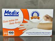 Luva procedimento latex com po tam pp 17 medix