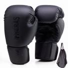 Luva Profissional Fheras Luta Muay Thai, MMA E Boxe Preto All Black Luva Profissional Fheras Luta Muay Thai, MMA E Boxe Preto All Black