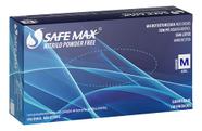 Luva Safe Max Nitrílica Azul Celeste M Tam. 100 Unidades Azul-celeste M