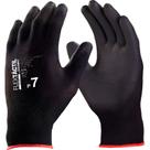 Luva Segurança Flextactil Nylon Poliuretano PU Preta DA12100 Danny EPI CA 29014