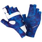 Luva Shimano Sun Protective Glove (Azul, +50UV)