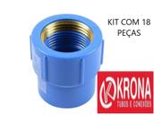 Luva Soldável Bucha Latão 20x1/2 Krona Kit C/ 18 peças