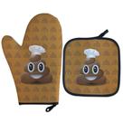 Luva Térmica para Forno Emoji Cocô Chef Cozinha Geek Luva Térmica para Forno Emoji Cocô Chef Cozinha Geek