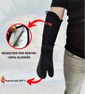 Luva termica profissional 50 cm preto - mak-inox