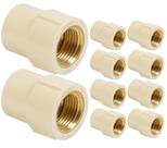 Luva Trans FF Cpvc 22mm x 1/2"pol 10 Peças Ultraterm Krona