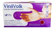 Luva volk vinil - c/100 unidades - sem amido - m