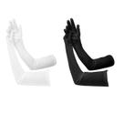 Luvas Asaisimg Long Opera Party para mulheres em preto/branco x2 pares