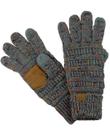 Luvas C.C Cable Knit Winter Warm, tela sensível ao toque antiderrapante, unissex