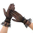 Luvas COMNICO para senhoras, renda elegante, etiqueta, malha preta Luvas COMNICO para senhoras, renda elegante, etiqueta, malha preta