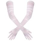 Luvas compridas femininas TOYMIS Super Long Opera Gloves brancas