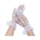 Luvas Curtas De Renda Elegantes Para Mulheres Transparentes Azuis Brancas Pretas Moda Casamento