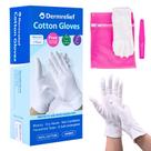 Luvas de algodão Dermrelief para beleza, mãos secas e eczema (7 pares)